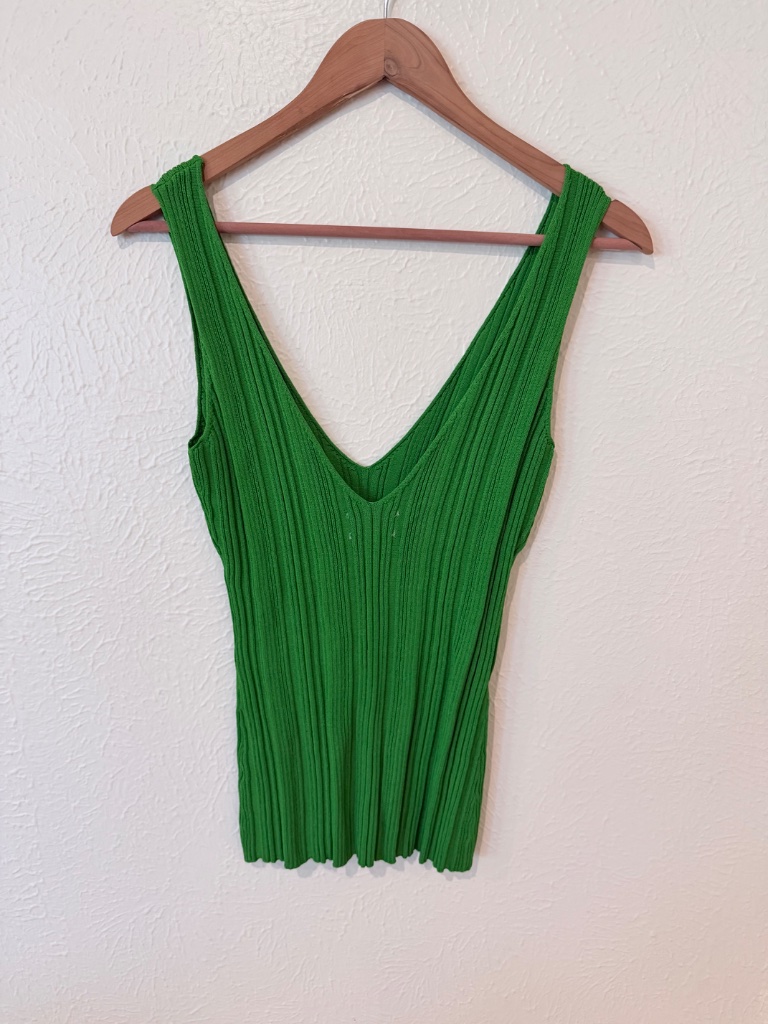 Nwt Ginia Brianna Knit Singlet Emerald Green Sz S — image 4 of 5
